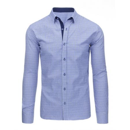 Pánská kostkovaná modrá košile